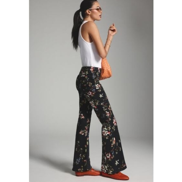 Anthropologie Pilcro The Demilune Boot Floral Print Size 32 - Picture 2 of 7